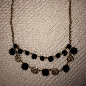 Black and Gold Statement Necklace
